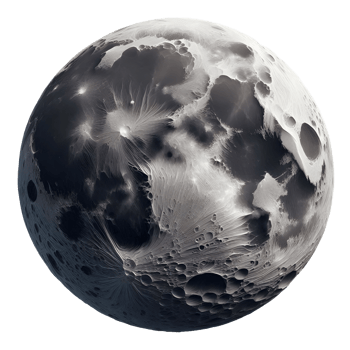 Moon isolated on transparent background png
