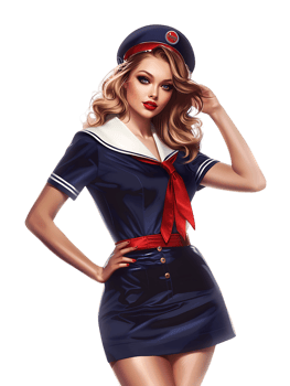 Beautiful stewardess isolated against a transparent background png