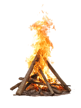 bonfire isolated against a transparent background png