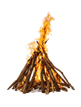bonfire isolated against a transparent background png
