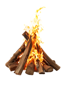 bonfire isolated against a transparent background png