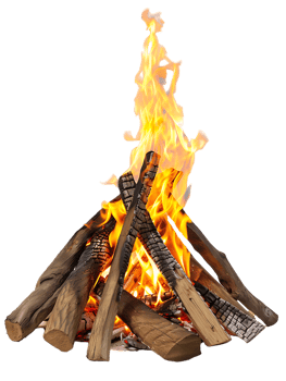 bonfire isolated against a transparent background png