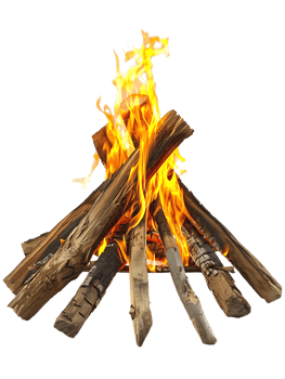 bonfire isolated against a transparent background png
