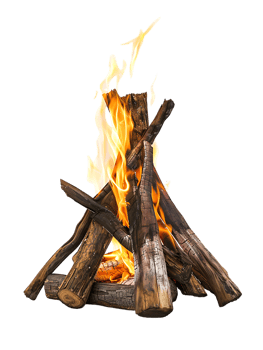 bonfire isolated against a transparent background png
