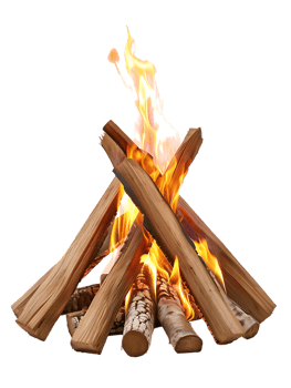 bonfire isolated against a transparent background png
