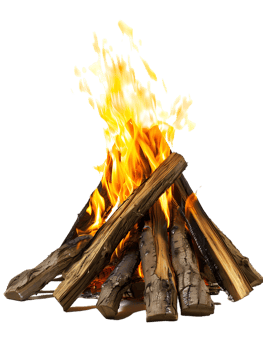 bonfire isolated against a transparent background png