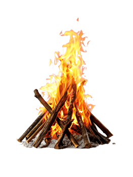 bonfire isolated against a transparent background png