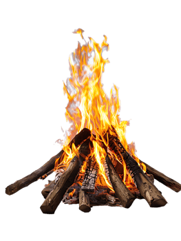 bonfire isolated against a transparent background png