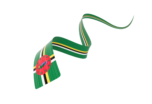 3d Flag Of Dominica 3d Shiny Waving Dominica Ribbon Flag 3d Illustration png