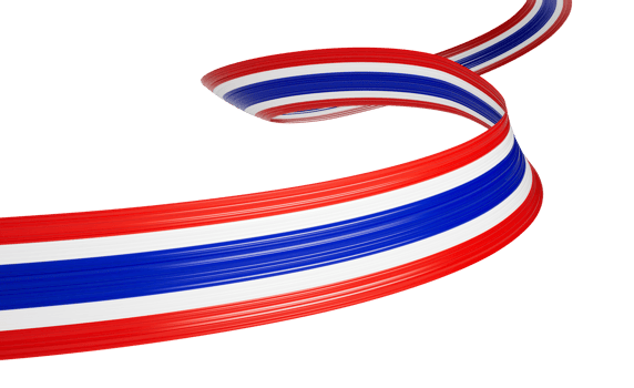 3d Flag Of Thailand 3d Wavy Shiny Thailand Ribbon Flag 3d Illustration png