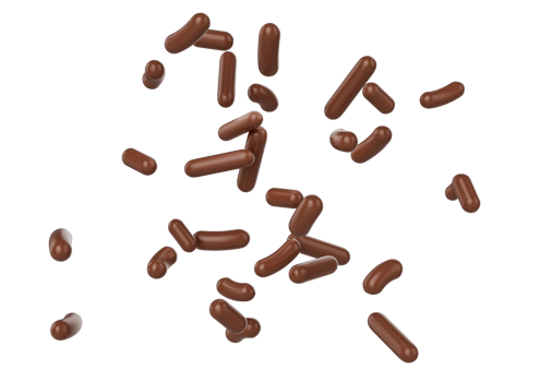 Chocolate Sprinkles For Cakes, Ice Cream And Desserts Falling 3D Illustration png