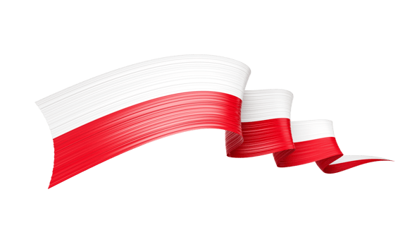 3d Flag Of Poland Country, 3d Wavy Shiny Poland Ribbon, 3d illustration png