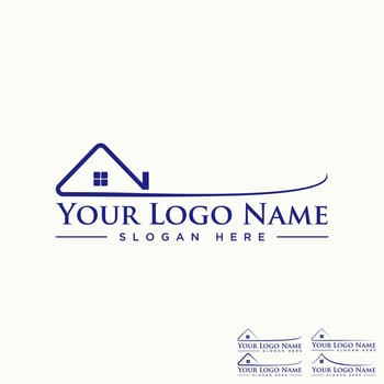 Logo design graphic concept creative premium stock unique roof house swoosh scratch art building exterior old Related to home property mortgage vector