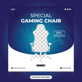Comfort Modern Gaming chair social media post. Special gaming chair Instagram post and web banner template. special gaming chair promotion banner design. vector