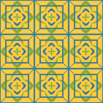 seamless geometric ornamental pattern. Tile mosaic vibrant texture Decorative bright colorful background. repeatable symmetry print vector
