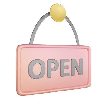 Market board is opened png