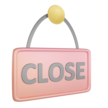 Market board is closed png