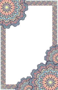 Ethnic floral card ornamental pattern Border Frame png