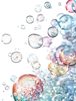 Cut out bubbles, isolated against a transparent background png