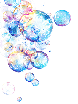 Cut out bubbles, isolated against a transparent background png
