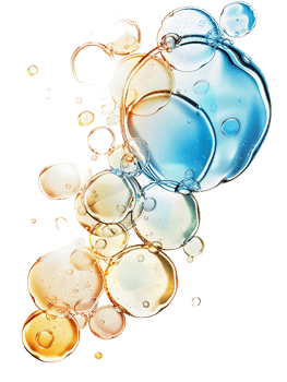 Cut out bubbles, isolated against a transparent background png