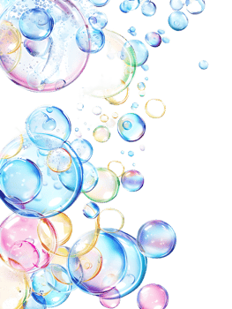 Cut out bubbles, isolated against a transparent background png