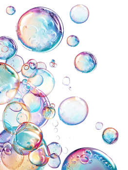 Cut out bubbles, isolated against a transparent background png