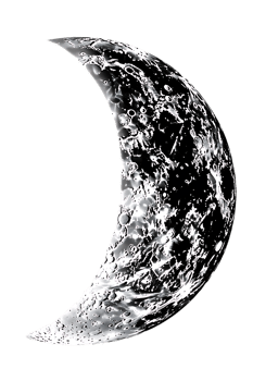 crescent moon isolated against a transparent background png