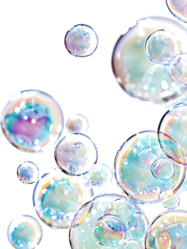 Cut out bubbles, isolated against a transparent background png