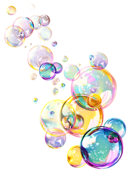 Cut out bubbles, isolated against a transparent background png