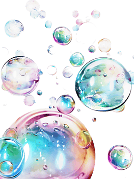 Cut out bubbles, isolated against a transparent background png