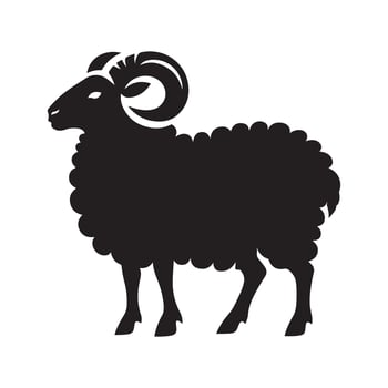 Sheep Silhouette Vectors Illustrations for Print, Packaging, and Branding