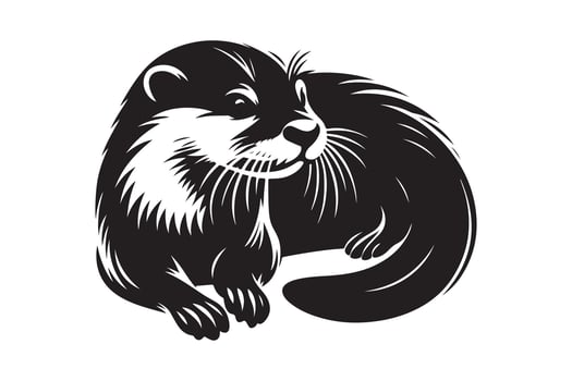 Otter Silhouette Vectors for Ecotourism and Outdoor Adventure Designs