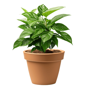 Plant in a pot over transparent background png