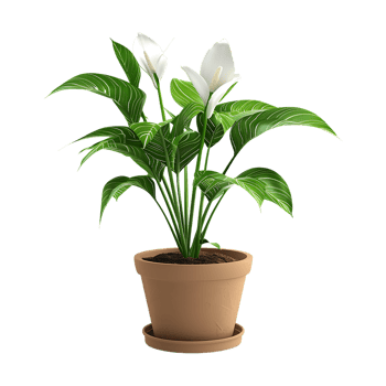 Plant in a pot over transparent background png