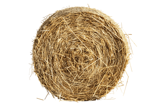 cylindrical or round hay bale isolated png