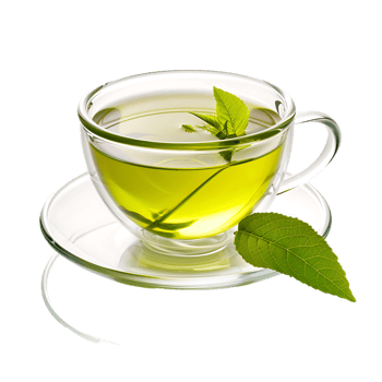 delightful cup of green tea isolated against a transparent background png