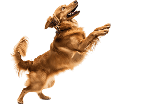 Dog playing isolated against a transparent background png