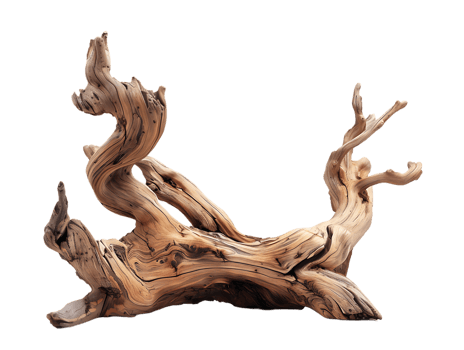 Driftwood against a transparent background png