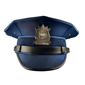 a police hat, isolated against a transparent background png