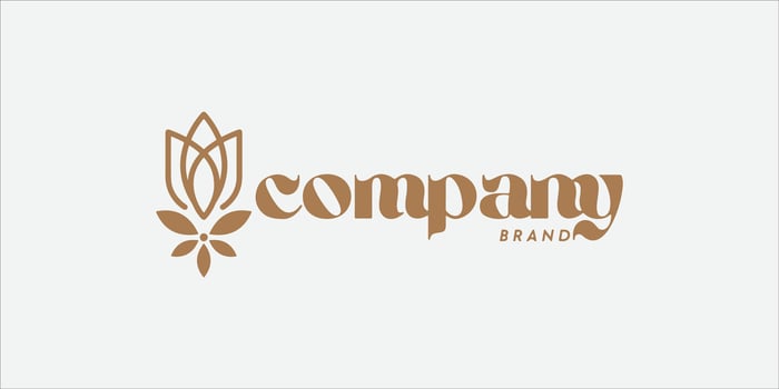 flower logo and brand for beauty care vector