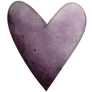 purple heart spooky watercolor halloween clipart, halloween party invitations, scrapbook designs, holiday decoration, mystical, and magical themes png