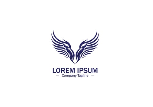 Isolated Wing Feather Logo Design with Abstract and Modern Icon Elements vector