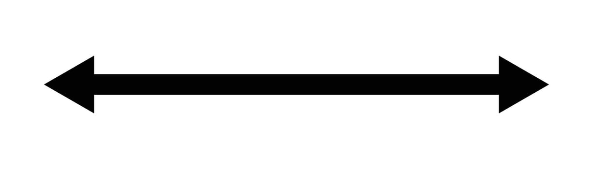 Double-headed arrow icon. Two side simple icon design . of trendy long arrows left and right in flat style. illustration. eps 10 vector