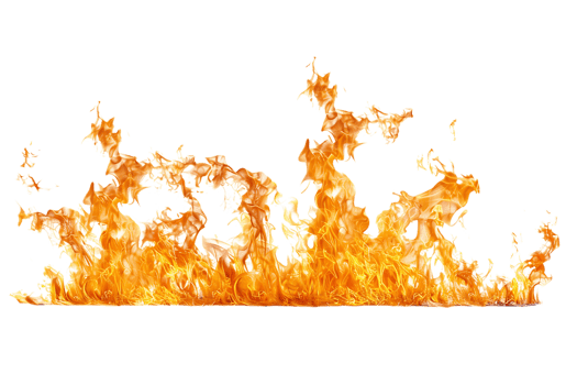 Fire horizon, isolated against a transparent background png