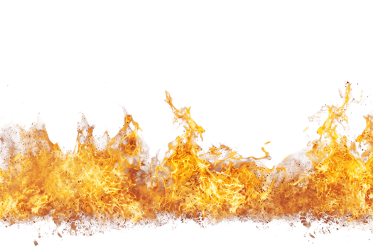 Fire horizon, isolated against a transparent background png