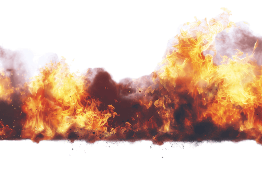 Fire horizon, isolated against a transparent background png