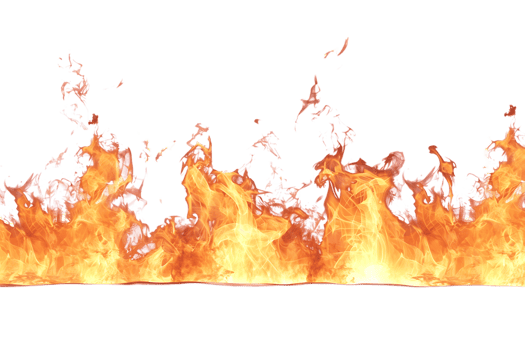 Fire horizon, isolated against a transparent background png