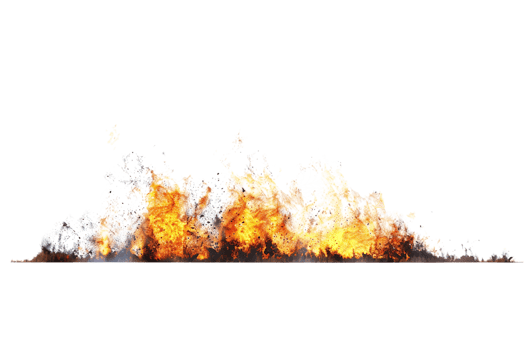 Fire horizon, isolated against a transparent background png