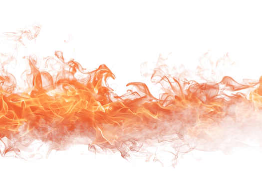 Fire horizon, isolated against a transparent background png